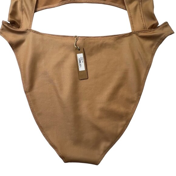 SKIMS Wet Jersey Cutout Bodysuit Ochre Womens Large - Picture 8 of 12